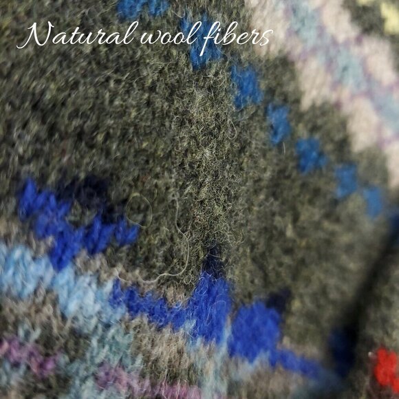 J. Crew Fair Isle Sweater 100% Lambswool Soft Multicolor Men's XL - Picture 10 of 14